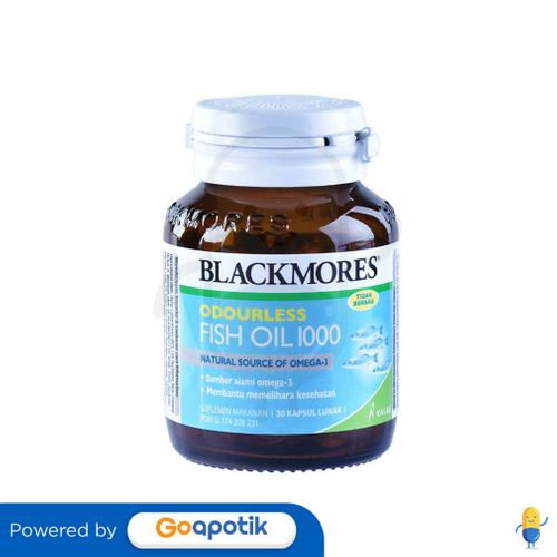 BLACKMORES ODOURLESS FISH OIL 1000 BOTOL 30 KAPSUL