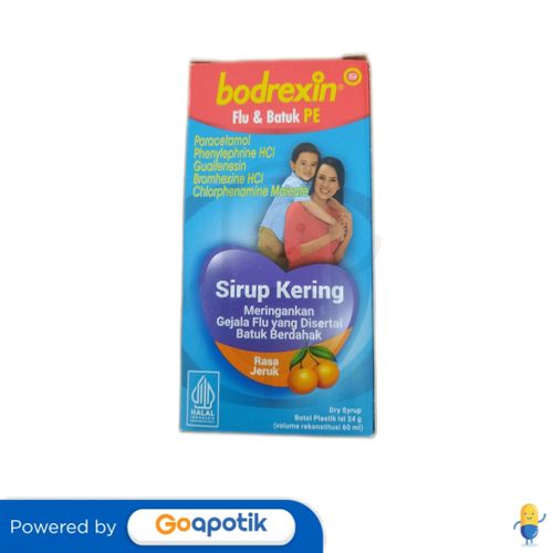 BODREXIN FLU & BATUK PE RASA JERUK DRY SYRUP 60 ML BOTOL