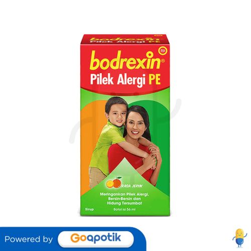 BODREXIN PILEK ALERGI PE RASA JERUK SYRUP 56 ML