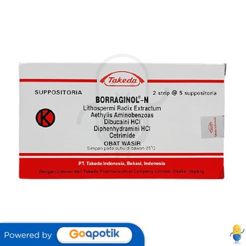 BORRAGINOL-N BOX 10 SUPPOSITORIA