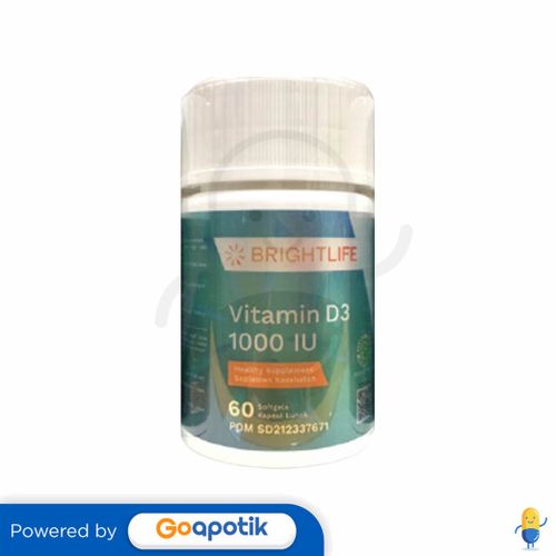 BRIGHTLIFE VITAMIN D3 1000 IU BOTOL 60 KAPSUL