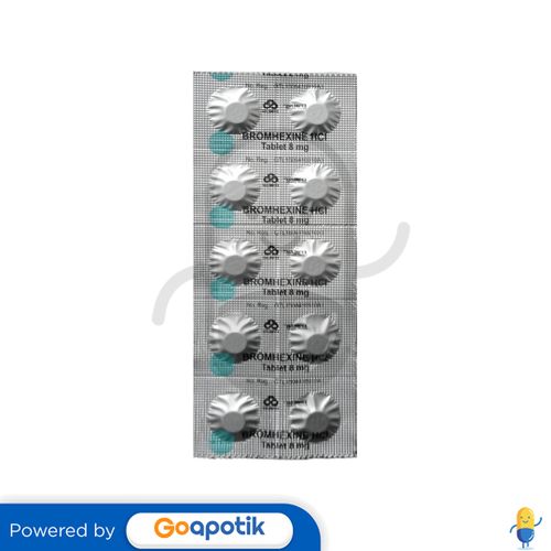 BROMHEXINE HCL ERLIMPEX 8 MG TABLET