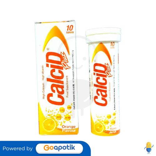 CALCID PLUZ EFFERVESCENT RASA JERUK TUBE 10 TABLET