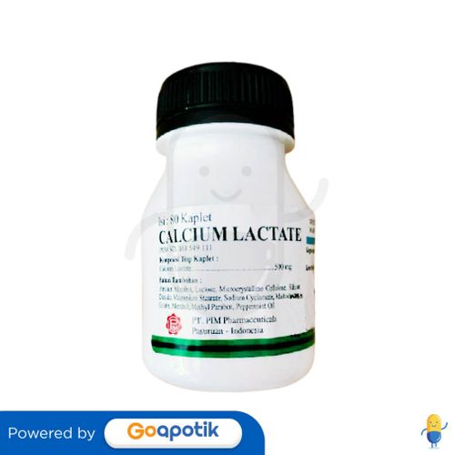 CALCIUM LACTATE PIM 500 MG BOTOL 80 KAPLET