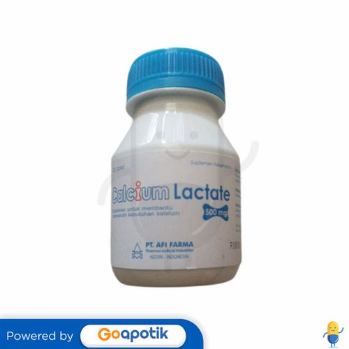 CALCIUM LACTATE AFIFARMA 500 MG BOTOL 100 TABLET