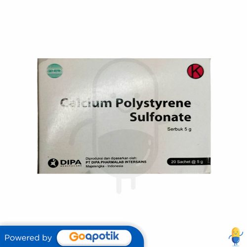 CALCIUM POLYSTYRENE SULFONATE DIPA 5 GRAM BOX 20 SACHET