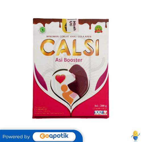 CALSI ASI BOOSTER MINUMAN COKLAT KHAS GULA AREN 40 GRAM BOX 5 SACHET