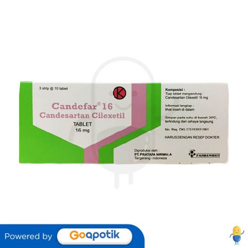 CANDEFAR 16 MG BOX 30 TABLET