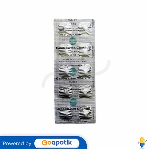 CANDESARTAN CILEXETIL PRATAPA 16 MG STRIP 10 TABLET