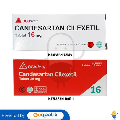 CANDESARTAN CILEXETIL OGB DEXA MEDICA 16 MG BOX 30 TABLET / HIPERTENSI