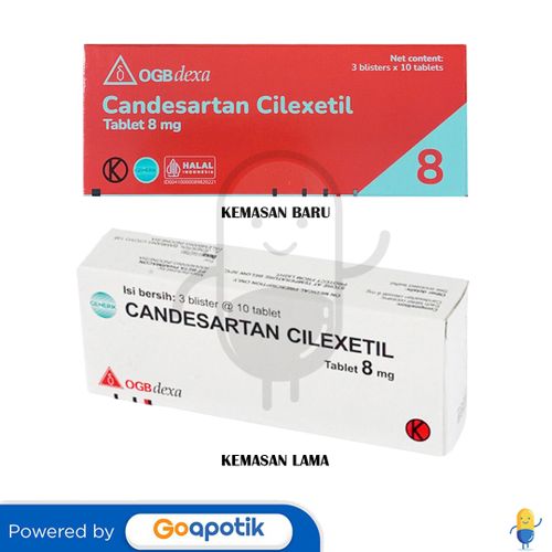 CANDESARTAN CILEXETIL OGB DEXA MEDICA 8 MG BOX 30 TABLET / HIPERTENSI