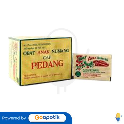 CAP PEDANG OBAT ANAK SUMANG RASA JERUK BOX 100 SACHET