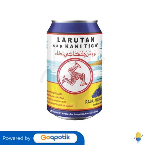 CAP KAKI TIGA LARUTAN PENYEGAR RASA ANGGUR 320 ML KALENG