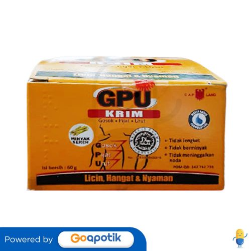 CAP LANG GPU KRIM MINYAK SEREH 60 GRAM POT