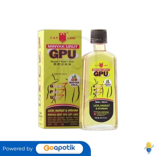 CAP LANG GPU MINYAK URUT PALA 100 ML