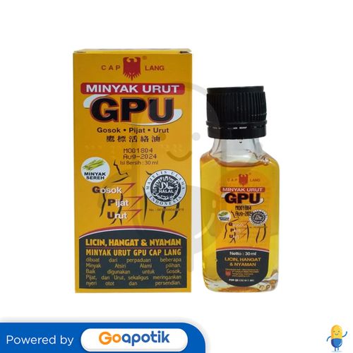 CAP LANG GPU MINYAK URUT SEREH 30 ML