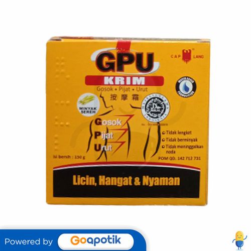 CAP LANG KRIM GPU MINYAK SEREH POT 150 GRAM