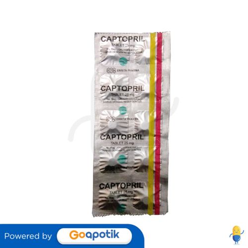 CAPTOPRIL ERRITA FARMA 25 MG STRIP 10 TABLET