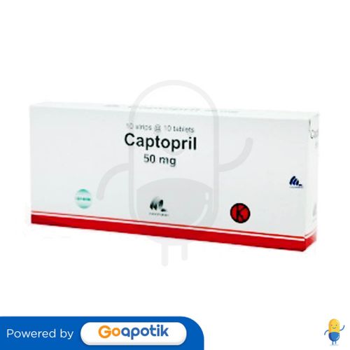 CAPTOPRIL INDOFARMA 50 MG BOX 100 TABLET