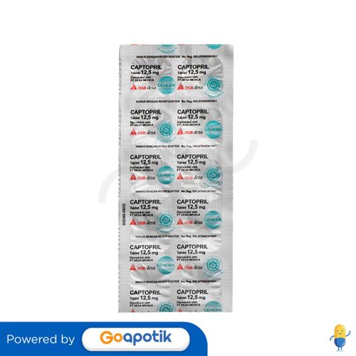 CAPTOPRIL OGB DEXA MEDICA 12.5 MG STRIP 10 TABLET / HIPERTENSI