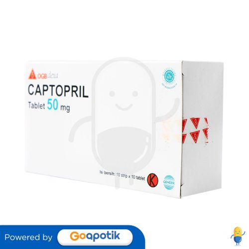 CAPTOPRIL OGB DEXA MEDICA 50 MG BOX 100 TABLET / HIPERTENSI
