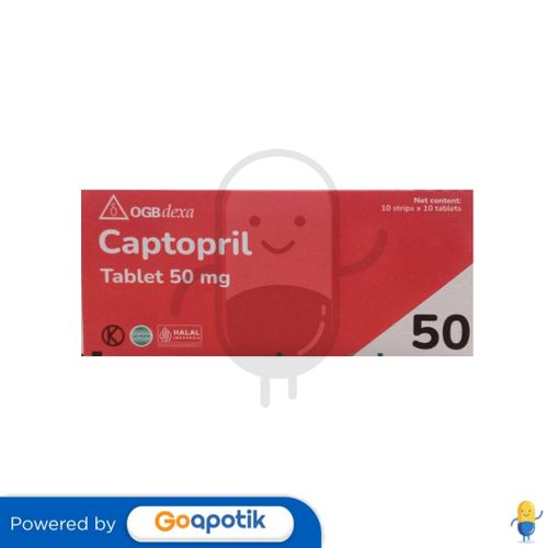 CAPTOPRIL OGB DEXA MEDICA 50 MG BOX 100 TABLET / HIPERTENSI