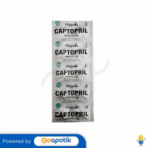 CAPTOPRIL PHAPROS 12.5 MG STRIP 10 TABLET