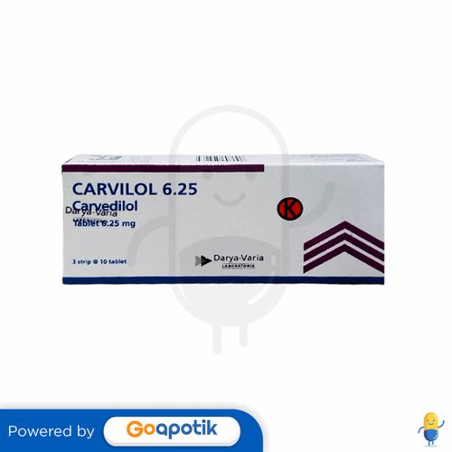 CARVILOL 6.25 MG BOX 30 TABLET