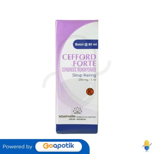 CEFFORD FORTE 250 MG/5 ML DRY SYRUP 60 ML - Kegunaan, Efek Samping