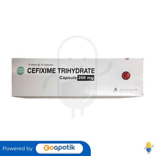 CEFIXIME TRIHYDRATE PHARMA 200 MG BOX 100 KAPSUL