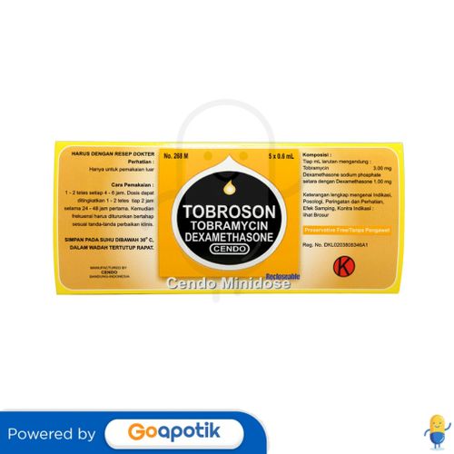 CENDO TOBROSON 5 X 0.6 ML MINIDOSE