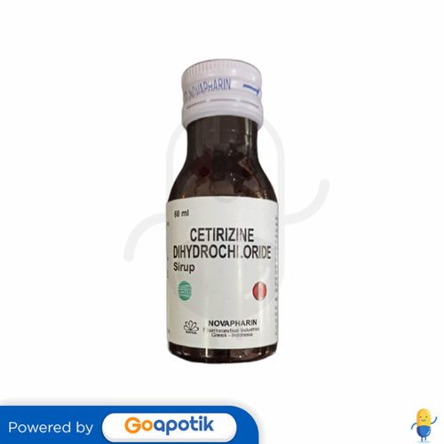 CETIRIZINE DIHYDROCHLORIDE NOVAPHARIN 5 MG/5 ML SYRUP 60 ML