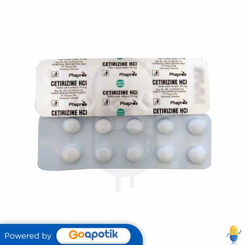 CETIRIZINE HCL PHAPROS 10 MG TABLET