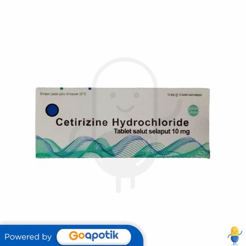 CETIRIZINE HYDROCHLORIDE RAMA 10 MG BOX 100 TABLET