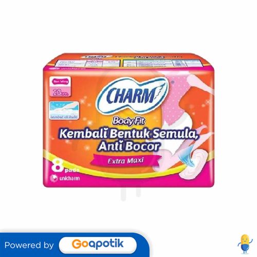 CHARM BODY FIT EXTRA MAXI NON WING PACK 8 PCS