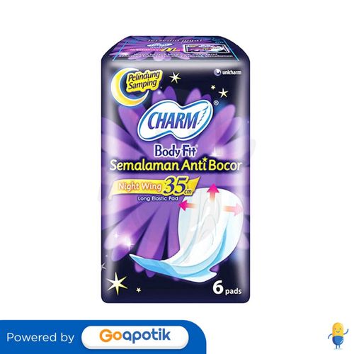 CHARM BODY FIT SC NIGHT WING ISI 6 PCS