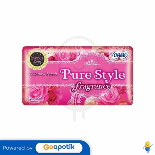 CHARM PURESTYLE PANTYLINER FRAGRANCE SWEET ROSE PACK 40 PCS