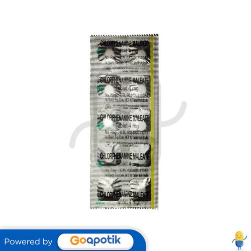 CHLORPHENAMINE MALEATE NOVAPHARIN 4 MG TABLET
