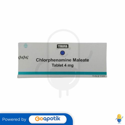 CHLORPHENAMINE MALEATE TRIFA 4 MG BOX 100 TABLET