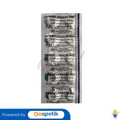 CIPROFLOXACIN NOVAPHARIN 500 MG STRIP 10 TABLET