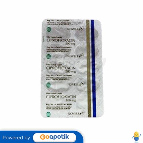 CIPROFLOXACIN NOVELL 500 MG STRIP 10 TABLET