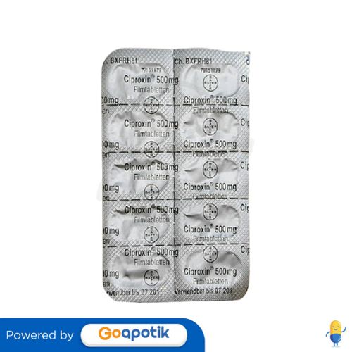 CIPROXIN 500 MG BLISTER 10 TABLET