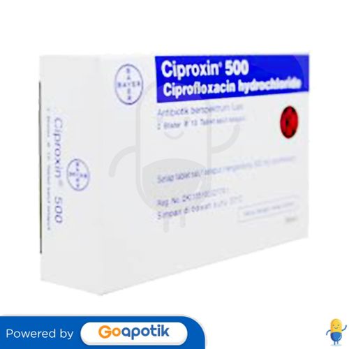 CIPROXIN 500 MG BOX 20 TABLET