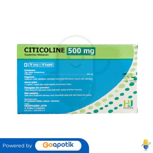 CITICOLINE HEXPHARM 500 MG BOX 100 KAPLET