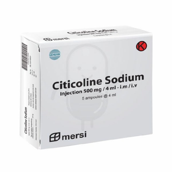 CITICOLINE MERSIFARMA 125 MG/ML INJEKSI 4 ML BOX 5 AMPUL