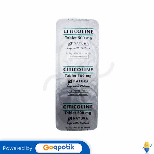 CITICOLINE NATURA 500 MG STRIP 10 TABLET