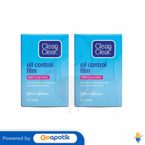 CLEAN & CLEAR OIL CONTROL FILM 60'S PACK 2 PCS