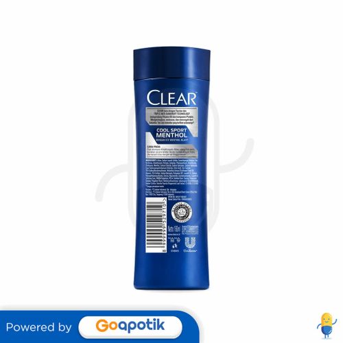 CLEAR MEN COOL SPORT MENTHOL SHAMPOO 160 ML BOTOL