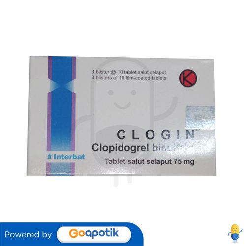 CLOGIN 75 MG BOX 30 TABLET