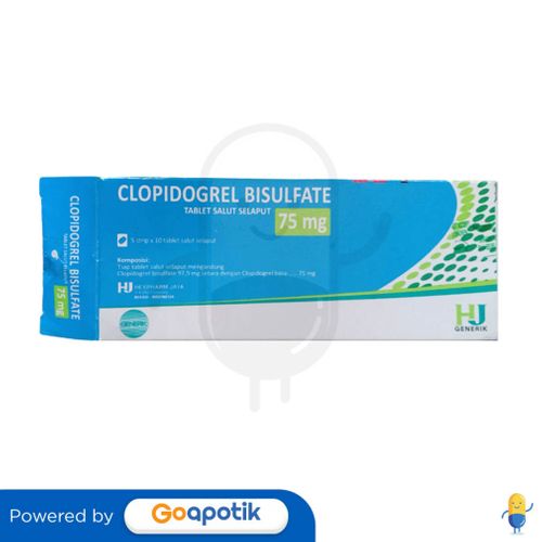 CLOPIDOGREL BISULFATE HEXPHARM 75 MG BOX 50 TABLET